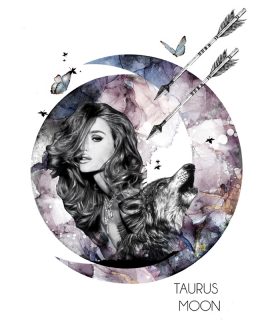zodiac, astrology, wall art, taurus